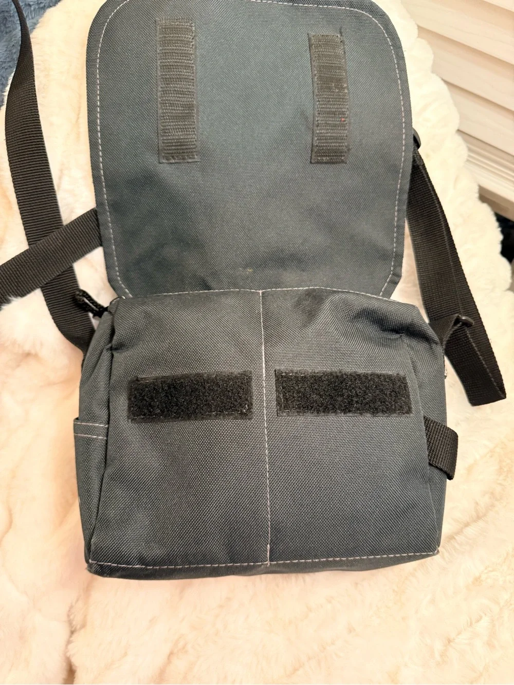 Small Dickies Dark Gray Messenger Crossbody Bag with Red Logo